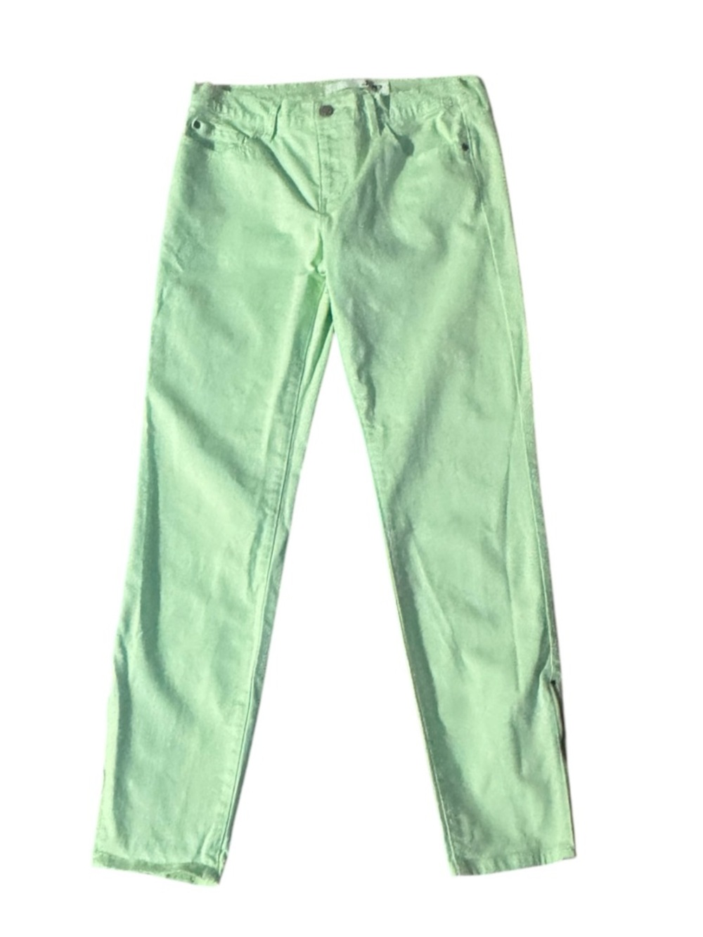 Joe Fresh Slim Fit Pants Women’s Size 6 Pastel Light Mint Green Summer Stretch